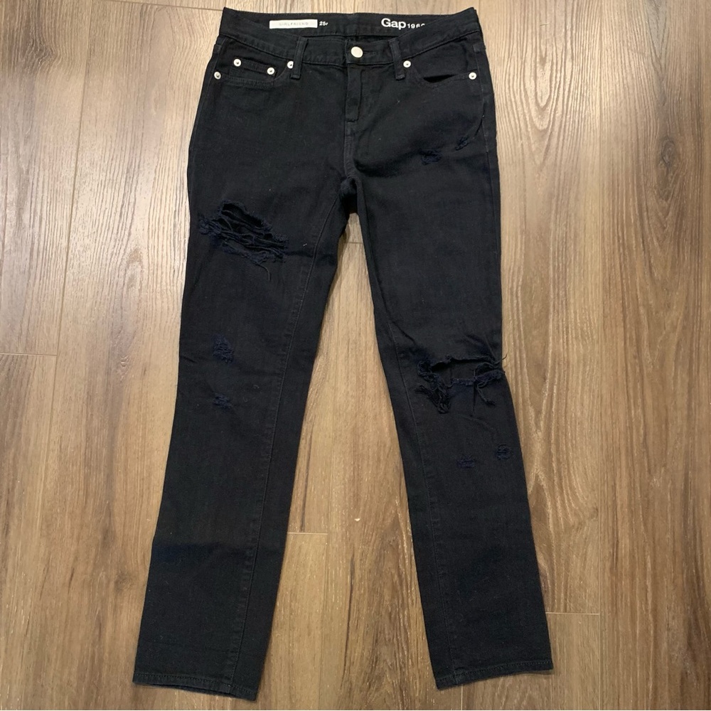 Gap Black Distressed Jeans